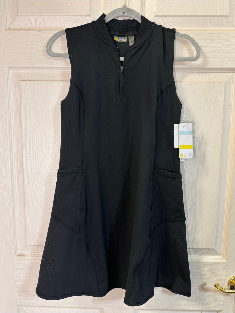 Zella‎ Replay Sleeveless Strength Performance Court Black Dress NWT Size M